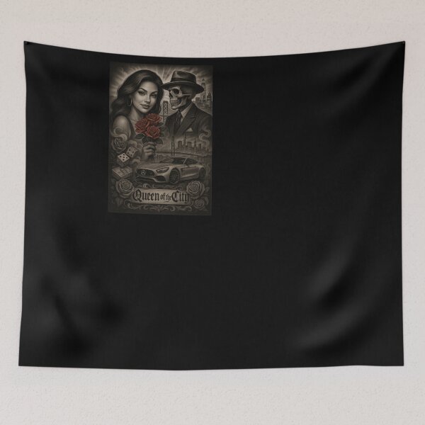 Item preview, Queen of the City – Luxury Chicana Street Queen Tattoo Art designed and sold by DyfunctionalTee.