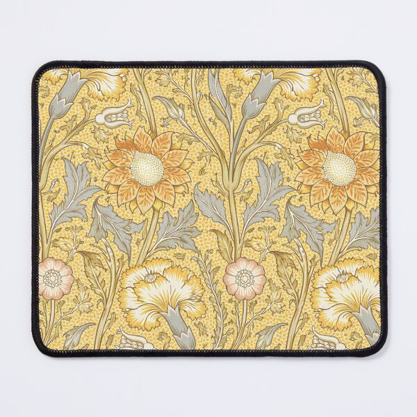 Item preview, William Morris Floral Pattern Yellow designed and sold by maniacfitness.