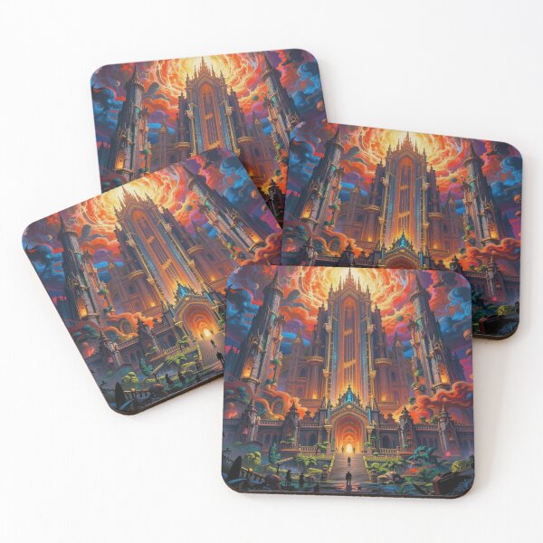 Item preview, Golden Fantasy Cityscape – Mystical Temple Vision full of energy and spirit designed and sold by FotoworldEdel.