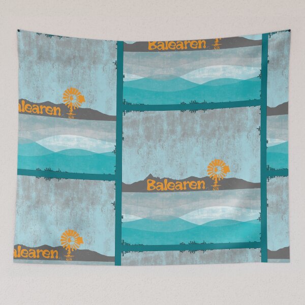 Item preview, Balearic Islands - Mallorca - Ibiza - Formentera - Menorca in blue designed and sold by Periartwork.