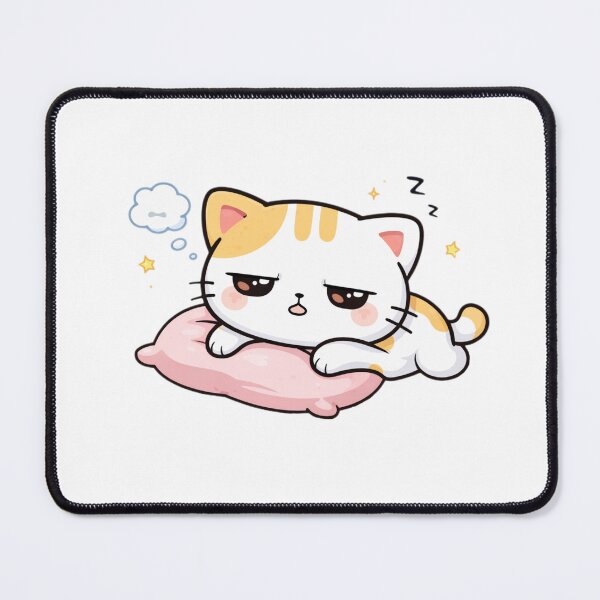 Item preview, Lazy Cat Sticker – Cute Kawaii Cat Aesthetic designed and sold by TinyEmotionCo.