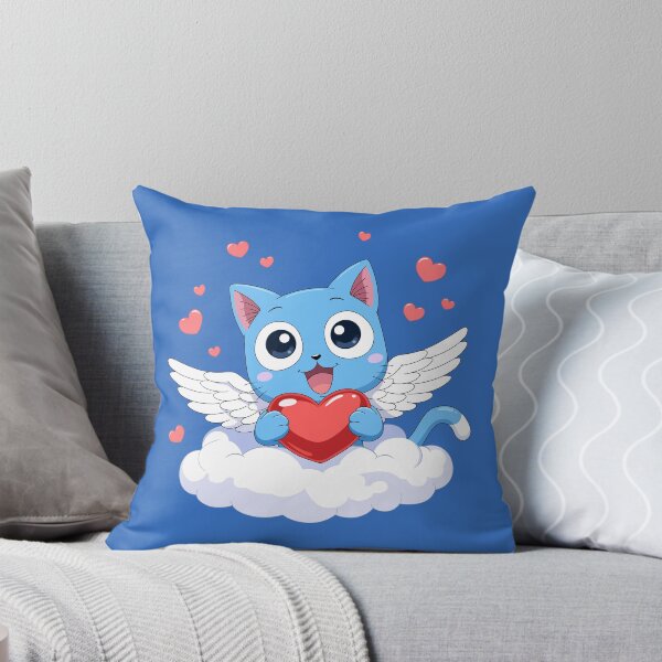 Item preview, Happy cupid cat spreading love (blue) designed and sold by ProjetF.