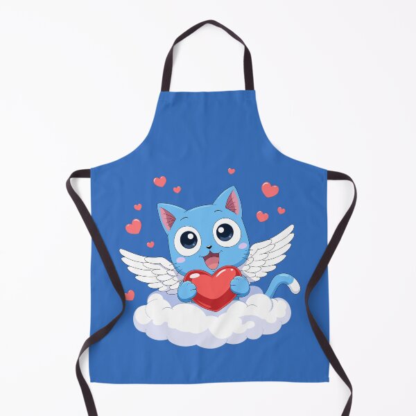 Item preview, Happy cupid cat spreading love (blue) designed and sold by ProjetF.
