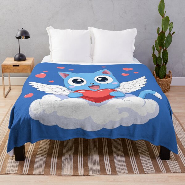 Item preview, Happy cupid cat spreading love (blue) designed and sold by ProjetF.
