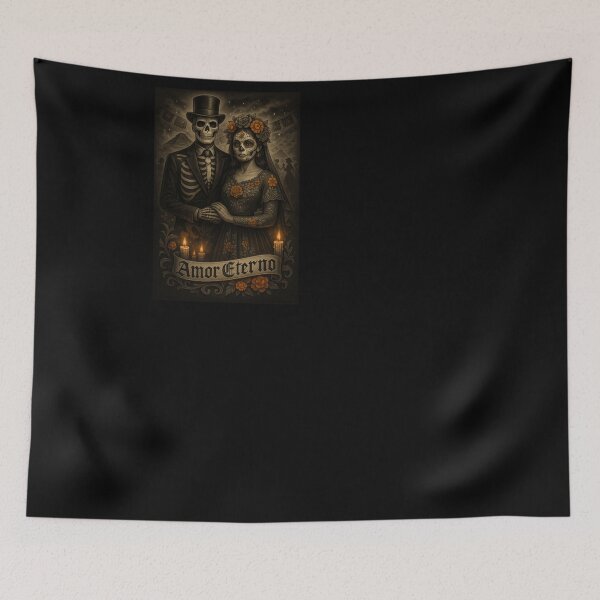Item preview, Neon Dia De Los Muertos Skeleton Lovers – Amor Eterno designed and sold by DyfunctionalTee.