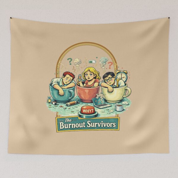 Item preview, The Burnout Survivors – Emergency Coffee Division designed and sold by LMFARNACIO.