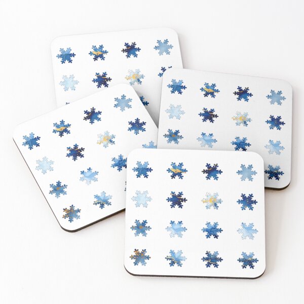 Item preview, Watercolor Blue Snowflakes in Christmas Collection designed and sold by katifinell.