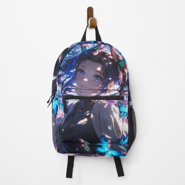 Item preview, Kanao Tsuyuri Demon Slayer Butterfly Glow Anime Girl Portrait designed and sold by earlobejerk.