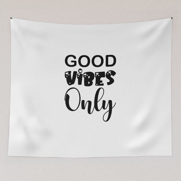Item preview, Minimalist Good Vibes Only Aesthetic Text Art designed and sold by DraftDose.