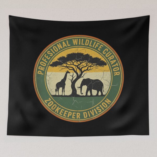 Item preview, Professional Wildlife Curator Zookeeper Division Vintage Safari designed and sold by BlissHalo.