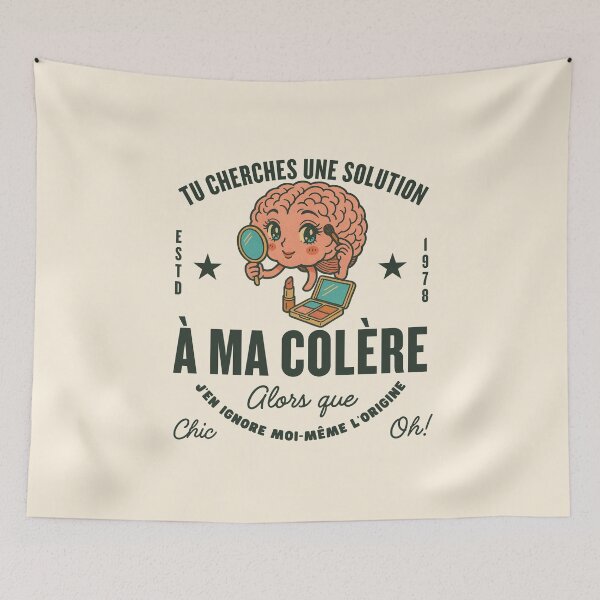 Item preview, Tu cherches une solution à ma colère (Gabonese expression) designed and sold by Peerless-Prime.