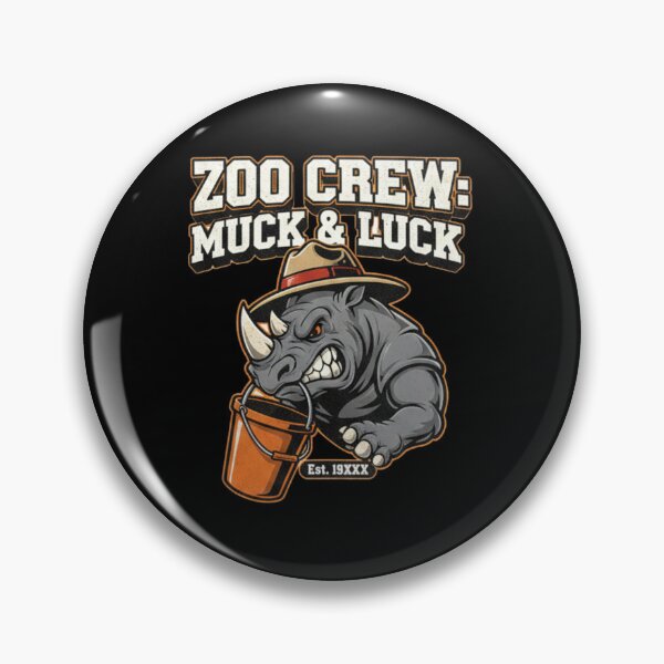Item preview, Zoo Crew Muck and Luck Angry Rhino Zookeeper Design designed and sold by BlissHalo.