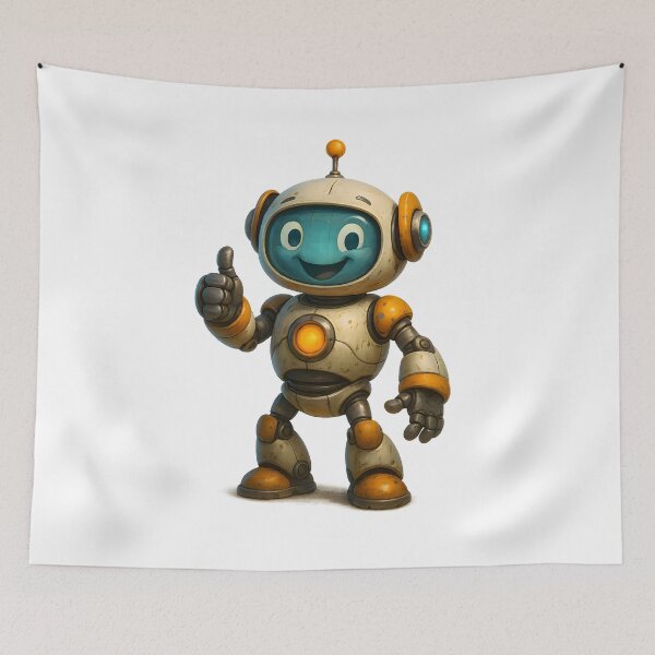 Item preview, Thumbs Up Robot – Friendly Retro Robot Character designed and sold by Yomere.