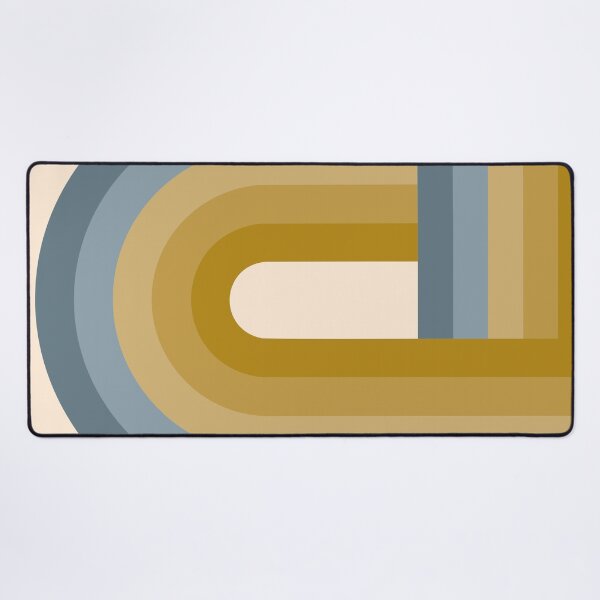 Item preview, Rainbow Retro Arch - Mustard Gold and Dusty Blue designed and sold by JMgraphic.