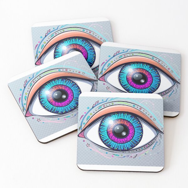 Item preview, Stylized Illustrated Eyes – Original Artistic Eye Design designed and sold by artsdesignpro.