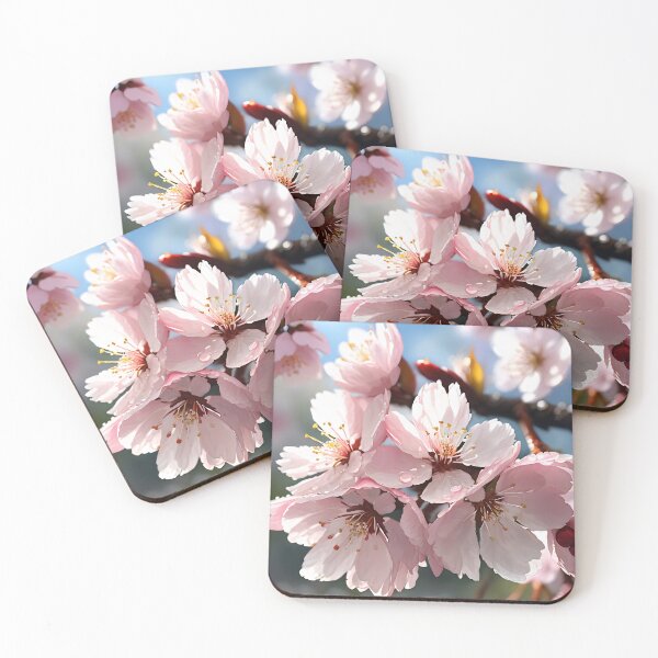 Item preview, Delicate Sakura Flowers with Morning Dew. designed and sold by MissYouONLY.