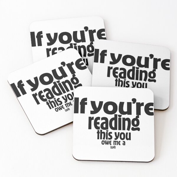 Item preview, "If your reading this you owe me a laugh" graphic text illustration. designed and sold by Art-Horizon.