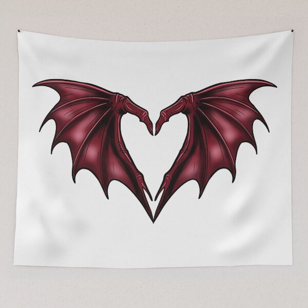 Item preview, heart Shape Batwings designed and sold by PUMPKIN HEAD SHOP.
