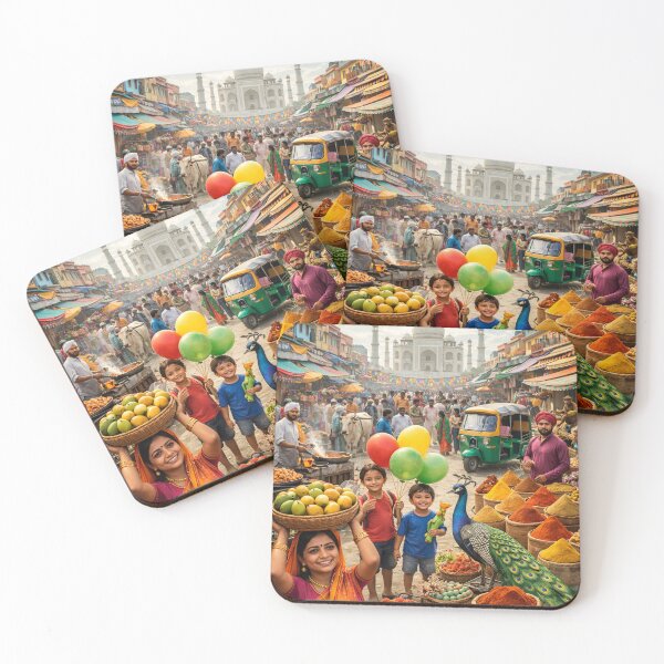 Item preview, Vibrant Indian Market Street  designed and sold by hiperdinotees.