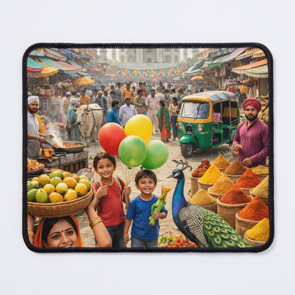 Item preview, Vibrant Indian Market Street designed and sold by hiperdinotees.