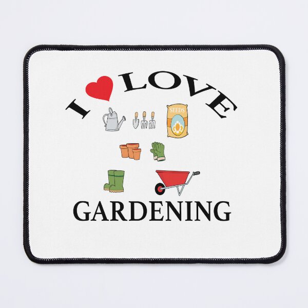 Item preview, I Love Gardening Garden Tools Hobby Illustration designed and sold by Moriarty's Digital Visions.