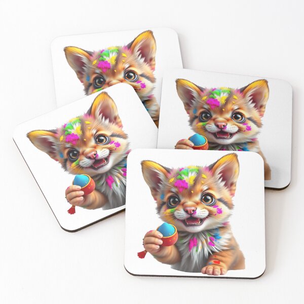 Item preview, Holi Cat Throwing Colors designed and sold by Teewave-Ashish.
