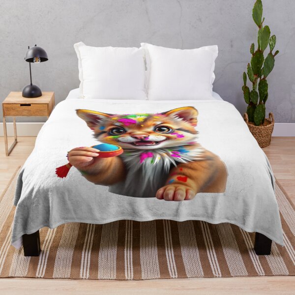 Item preview, Holi Cat Throwing Colors designed and sold by Teewave-Ashish.