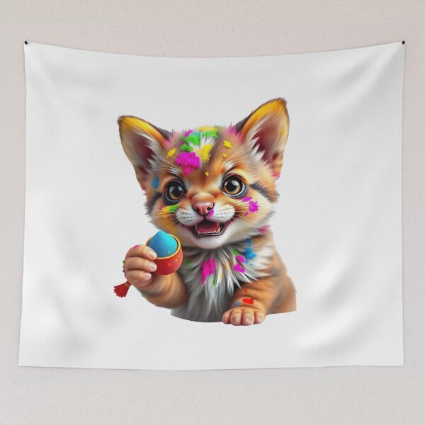 Item preview, Holi Cat Throwing Colors designed and sold by Teewave-Ashish.