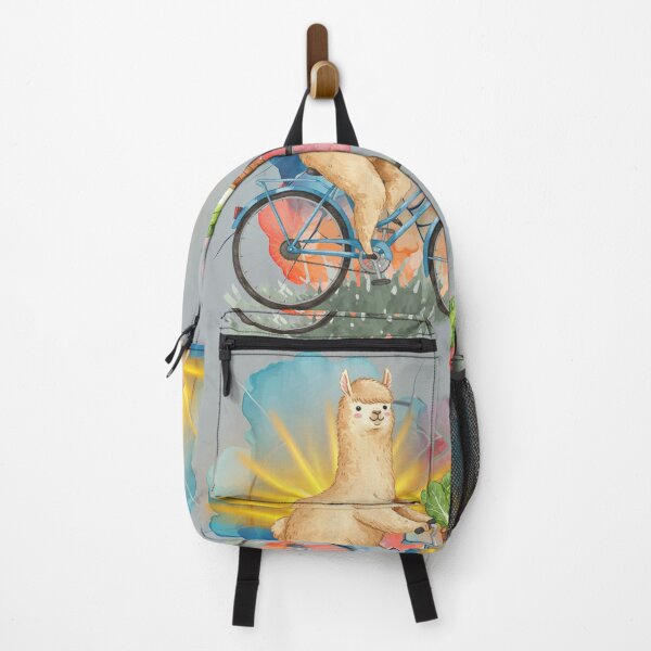 Item preview, Cute Alpaca Riding a Bicycle – Funny Llama Cycling Cartoon designed and sold by ChenEngEng.