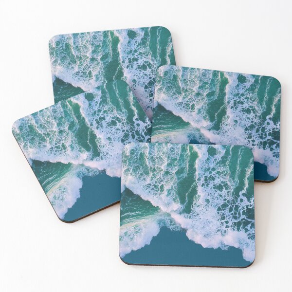 Item preview, Aerial Ocean Wave Deep Sea Blue Art designed and sold by DraftDose.