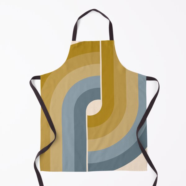 Item preview, Geometric Retro Vintage Style - Mustard Gold and Dusty Blue designed and sold by JMgraphic.