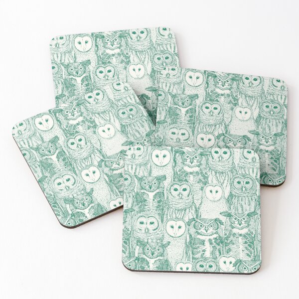 Item preview, owls NC emerald green designed and sold by scrummy.