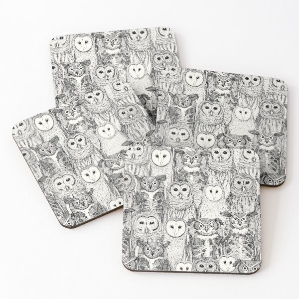 Item preview, owls NC black designed and sold by scrummy.
