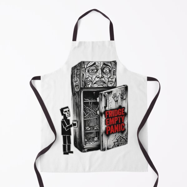 Item preview, Fridge Empty Panic – Red Stencil Urban Street Art Mural designed and sold by RDproject.