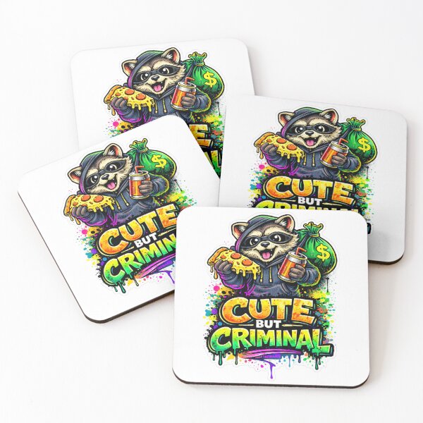 Item preview, Cute But Criminal Raccoon Shirt Funny Trash Panda Thief Graffiti Meme designed and sold by ZEBBEDE - Minimal Streetwear .