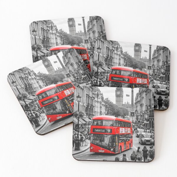 Item preview, iconic London Red bus  designed and sold by hiperdinotees.