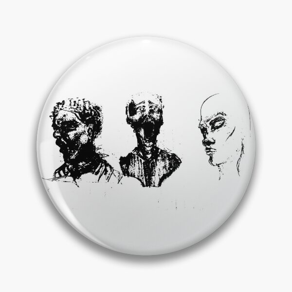 Item preview, Three expressive heads original work in black and white designed and sold by IrkaLT.