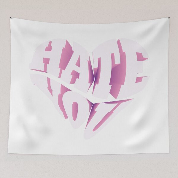 Item preview, Pink Heart Hate You Funny Gift designed and sold by DrTol.