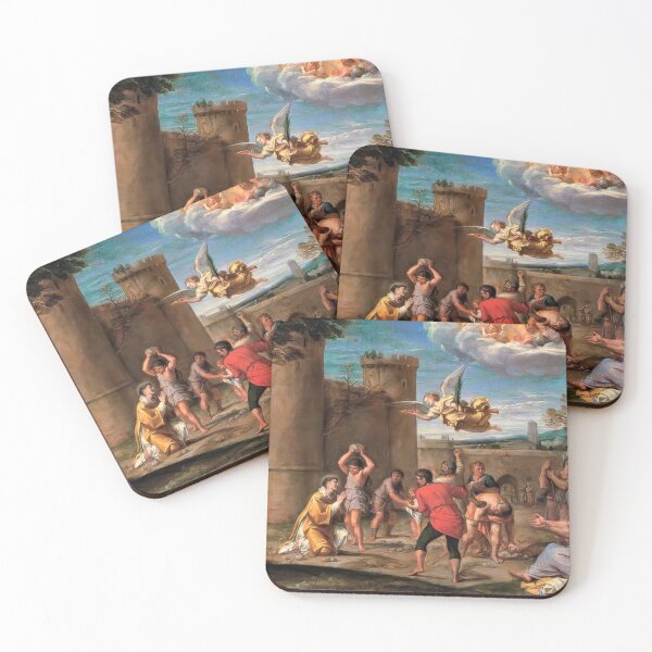 Item preview, Stoning of Saint Stephen Annibale Carracci Baroque Painting designed and sold by TheSoulOfArt.