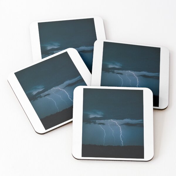 Item preview, Cloudy Night Sky Lightning Photographic Print designed and sold by Mother-Nature65.