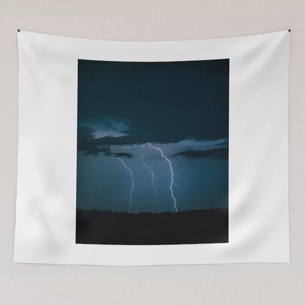 Item preview, Cloudy Night Sky Lightning Photographic Print designed and sold by Mother-Nature65.