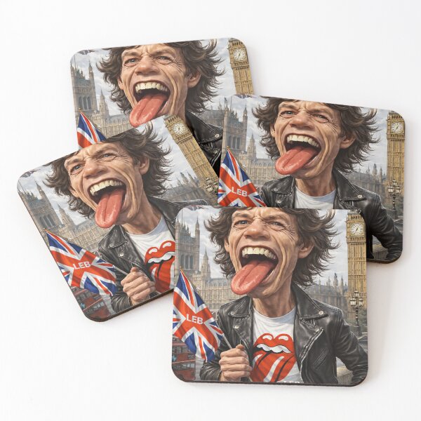 Item preview, Mick Jagger  Britisch Flag Caricature  designed and sold by LuluLeb.
