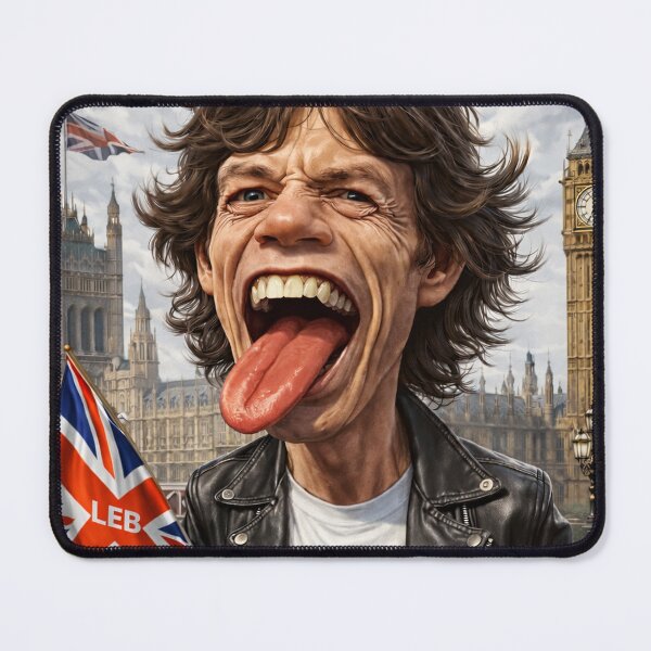 Item preview, Mick Jagger  Britisch Flag Caricature  designed and sold by LuluLeb.