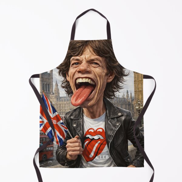 Item preview, Mick Jagger Britisch Flag Caricature designed and sold by LuluLeb.