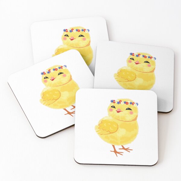 Item preview, Cute spring vector chick in a flower wreath designed and sold by OlhaBondarenko.