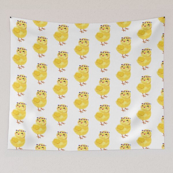 Item preview, Cute spring vector chick in a flower wreath designed and sold by OlhaBondarenko.