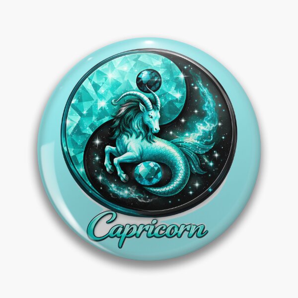 Item preview, Capricorn -Zodiac starsign, inside an yin-yang , Dec 22–Jan 19 designed and sold by FireOrchid.