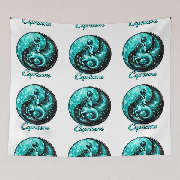 Item preview, Capricorn -Zodiac starsign, inside an yin-yang , Dec 22–Jan 19 designed and sold by FireOrchid.
