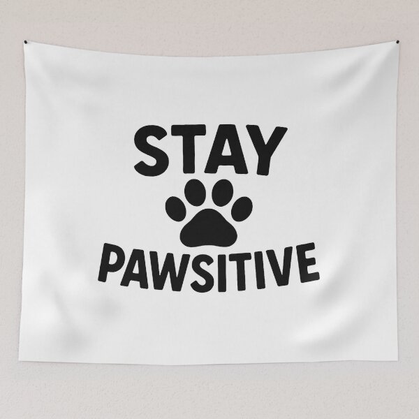 Item preview, Stay Pawsitive Funny Dog Lover Quote designed and sold by OwnYourMood.