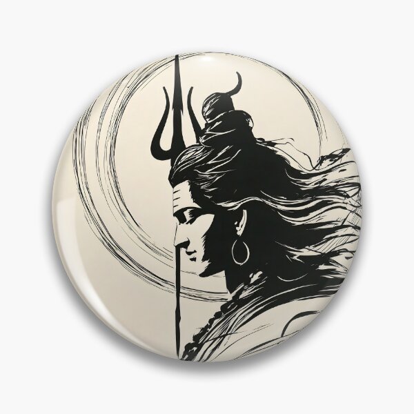 Item preview, Minimalist Lord Shiva Meditation Art – Mahadev Spiritual Line Illustration designed and sold by Karma Arts.